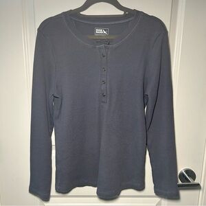 Eddie Bauer Women’s Everyday Thermal Henley Slate Blue Size L